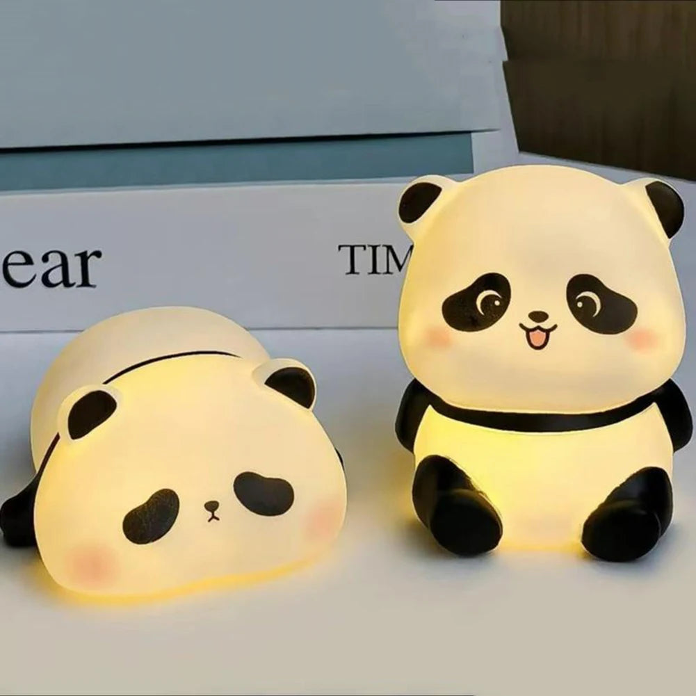 Panda Night Light for Kids Safe Non BPA Squishies Silicone Material Baby Nurserys Room Decor