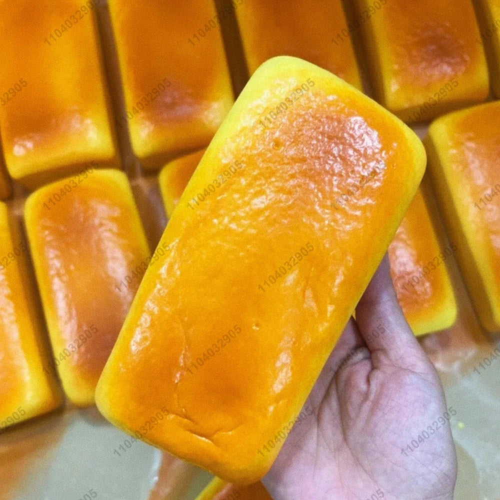 Cheese Cake Bread Squishy Toy Slow Rising Grilled Rice Cake Slow Rebound Squeeze Toy Stress Release Hand Relax Toy Gift Toy