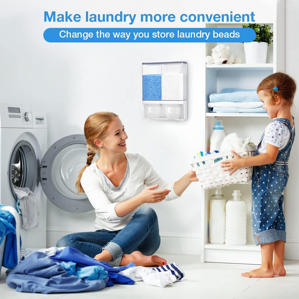 Laundry Beads Dispenser -Laundry Detergent Dispenser, Easy Access to Scented Beads, Laundry Room Organization Suitable for Laundry Beads , Laundry Powder, Rice (BPA Free )
